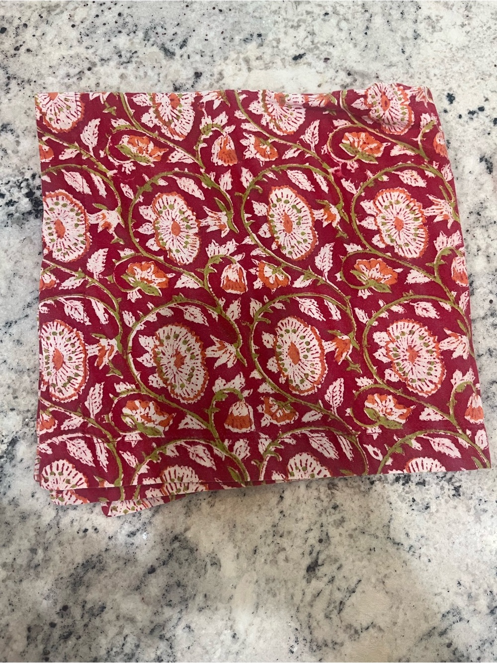 Pottery Barn Floral Paisley Cotton Cloth Napkins Set of 5 Coordinating Prints - Picture 3 of 9